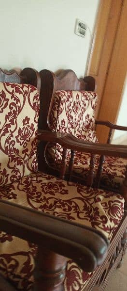 sofa set all of wood with gades 3