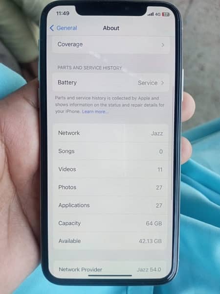 iphone x PTA Aprrove 64GB condition 10/9 battry health 77 faceid ok 2