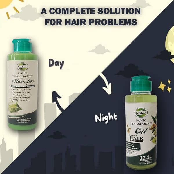 GIZLi Hair shampoo and Oil Pack of 2  solutions for hair problems 0