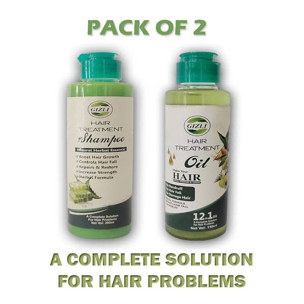 GIZLi Hair shampoo and Oil Pack of 2  solutions for hair problems 1