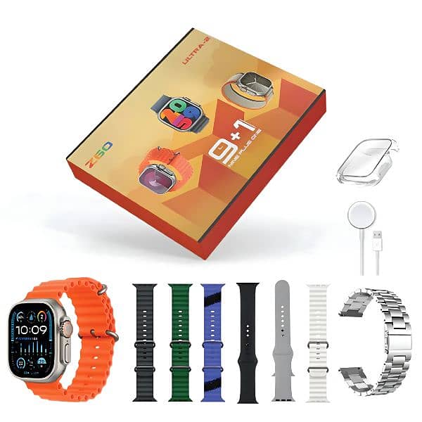 T20 Ultra2 Smart Watch With 4 Straps / Android smart watch / sim watch 4