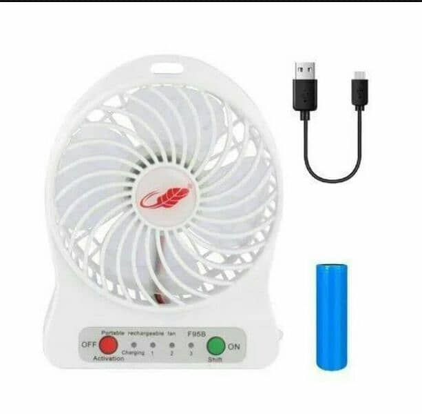 usb Mini rechargeable fan /3speed adjustable desktop fan 0