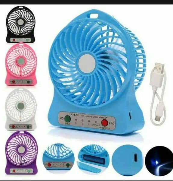 usb Mini rechargeable fan /3speed adjustable desktop fan 2