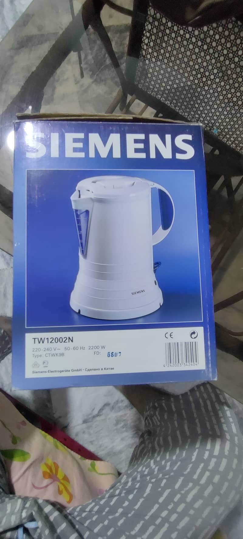 Original Simens Eletric Kettle Model TW 12002N 0