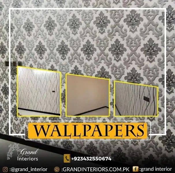 Wallpapers wall morals wall panels wpvc panels by Grand interiors 0