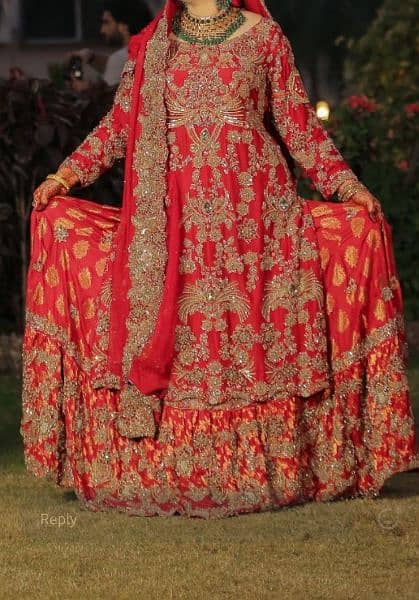 Bright Red Bridal Lehenga 1