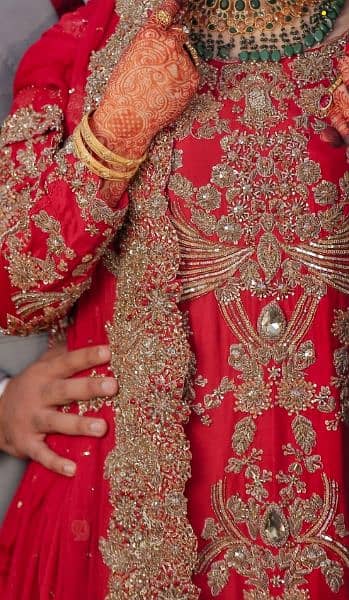 Bright Red Bridal Lehenga 3