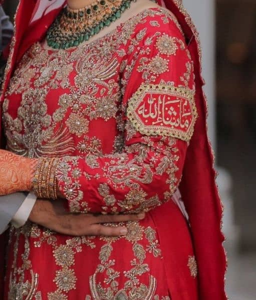 Bright Red Bridal Lehenga 4