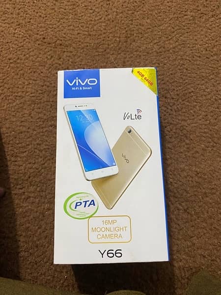 vivo y66  4gb 64gb with box and charger 5