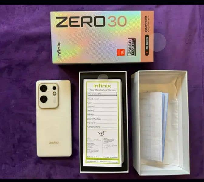 infinix zero30  10/10  8/256gb with wranty 7month 0