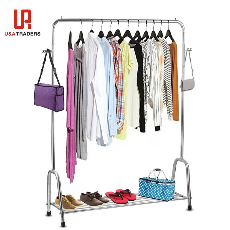 Cloth hanging stand and shoes rack stand 2 in 1 0