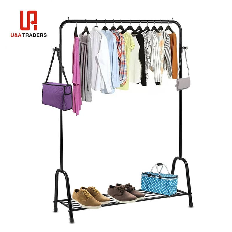 Cloth hanging stand and shoes rack stand 2 in 1 1