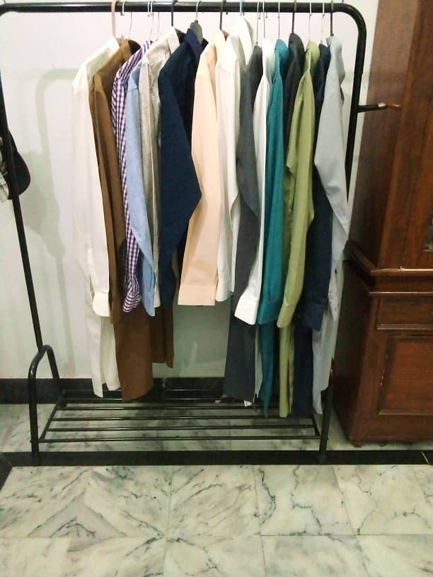 Cloth hanging stand and shoes rack stand 2 in 1 4