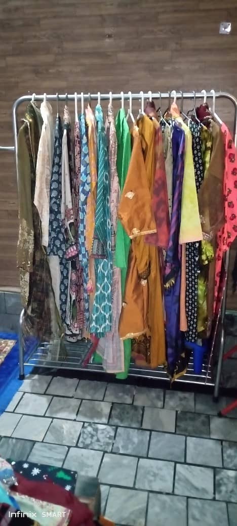 Cloth hanging stand and shoes rack stand 2 in 1 5