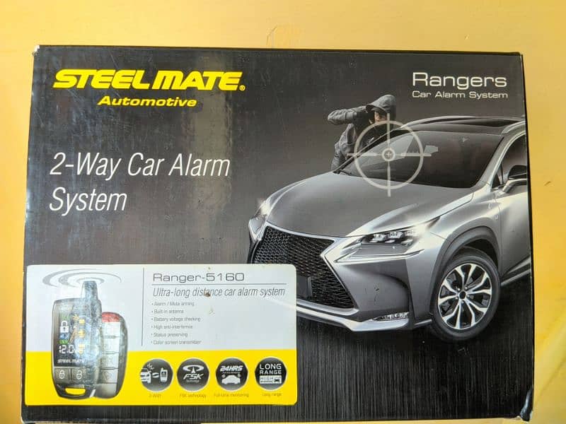 Steelmate 5160 2-Way Car Alarm System w/ LCD remote transmitter 5