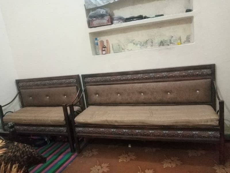 1,2,3, sofa set iron sofa used able for sale 1