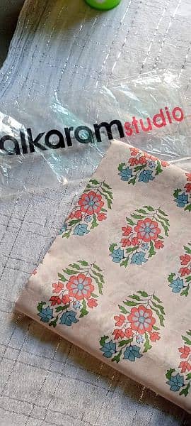 Alkaram studio branded lawn unstitched 2 piece new suit 0