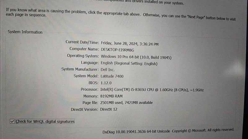 DELL LATITUDE 7400 Core i5 8th Generation laptop. 2