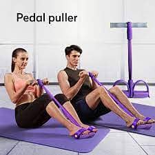 Pedal Resistance Band Elastic Sit Up Bands 4-Tube Pull Rope 0
