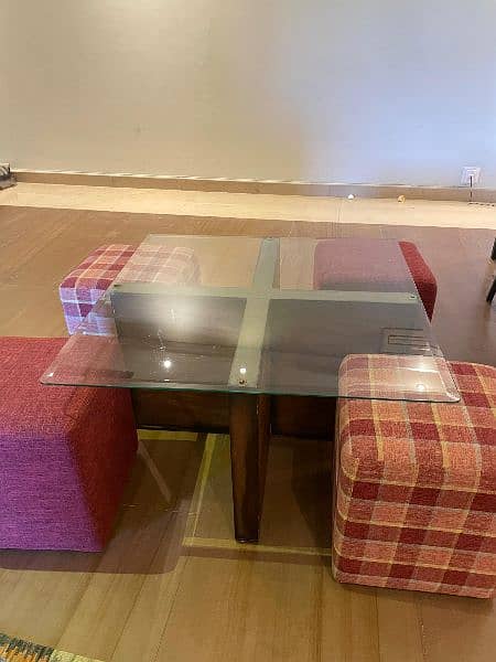 Selling Center Table/mini dining table along with 4 stools 1