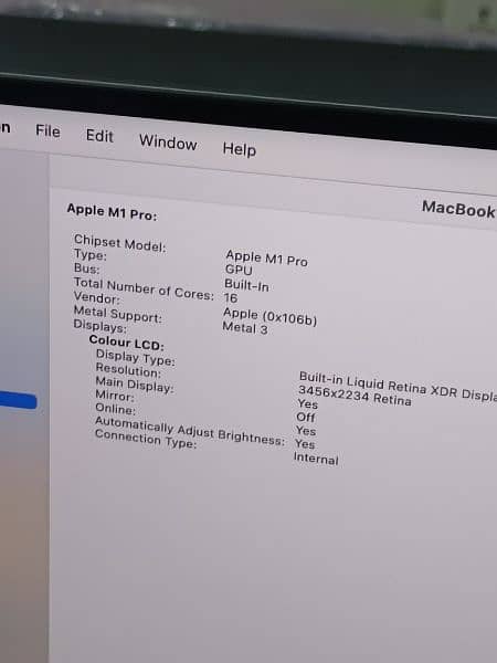 MACBOOK PRO M1 2021 16 INCH 16GB RAM 1TB SSD APPL CARE PLUS WARRANTY 5