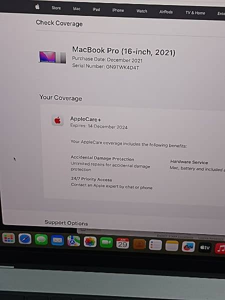 MACBOOK PRO M1 2021 16 INCH 16GB RAM 1TB SSD APPL CARE PLUS WARRANTY 7