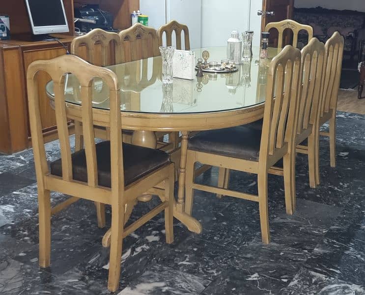 8 Person Dining Table and Chairs 0