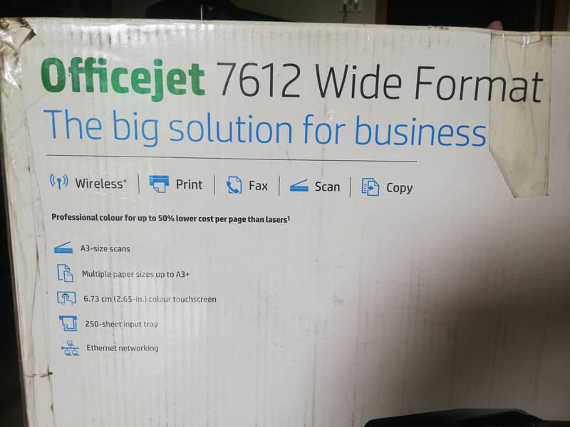 Hp officejet 7612, printer/fax/scan/copy/web 1