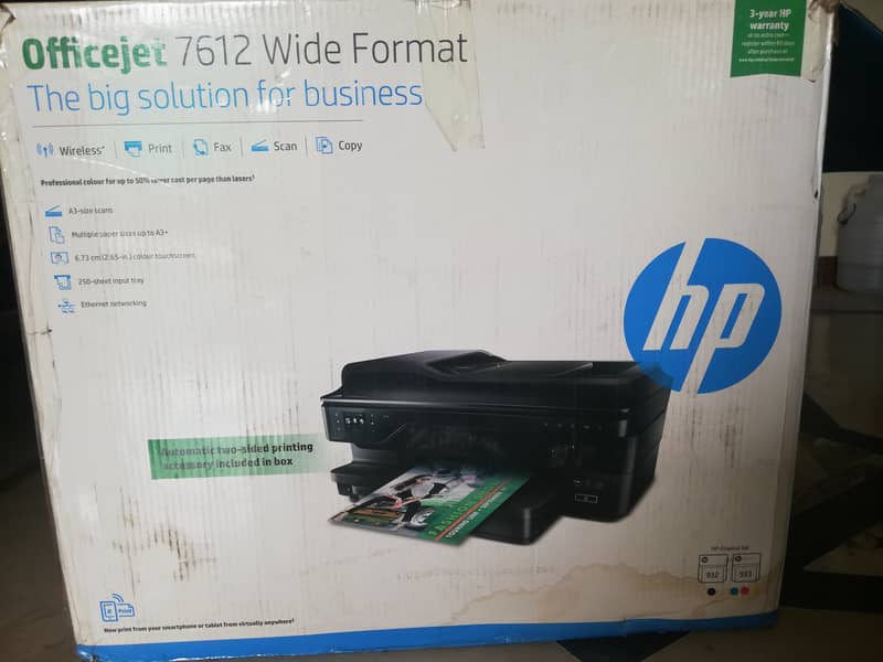 Hp officejet 7612, printer/fax/scan/copy/web 2