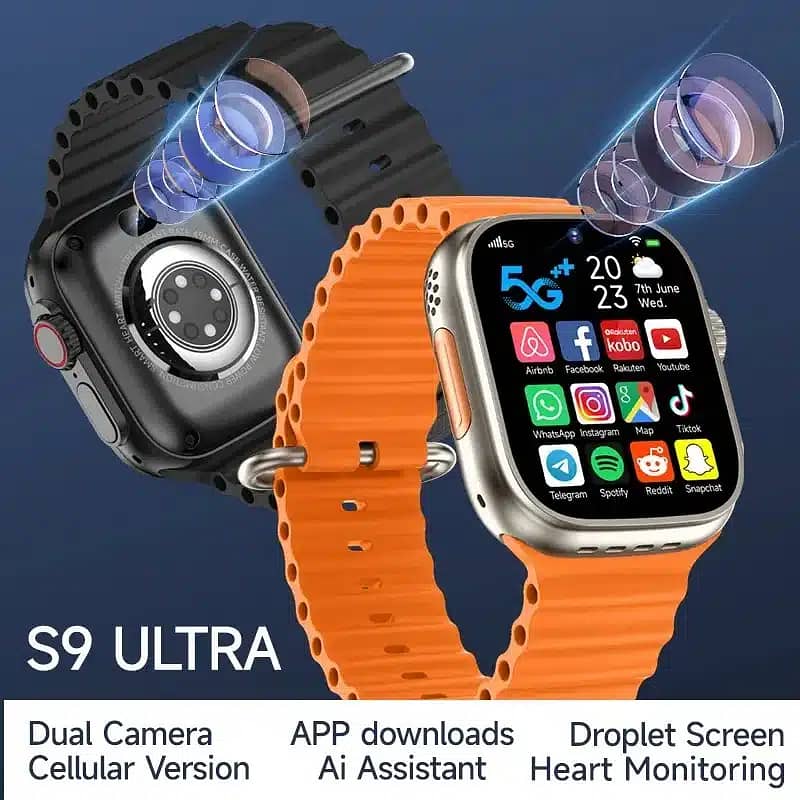 S9 ultra smart watch 1+16 storage Dule camera android system sim card 0