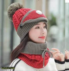 Beanie Wool Cap With Neck Warmer And Mask Home Delivery all across Pak