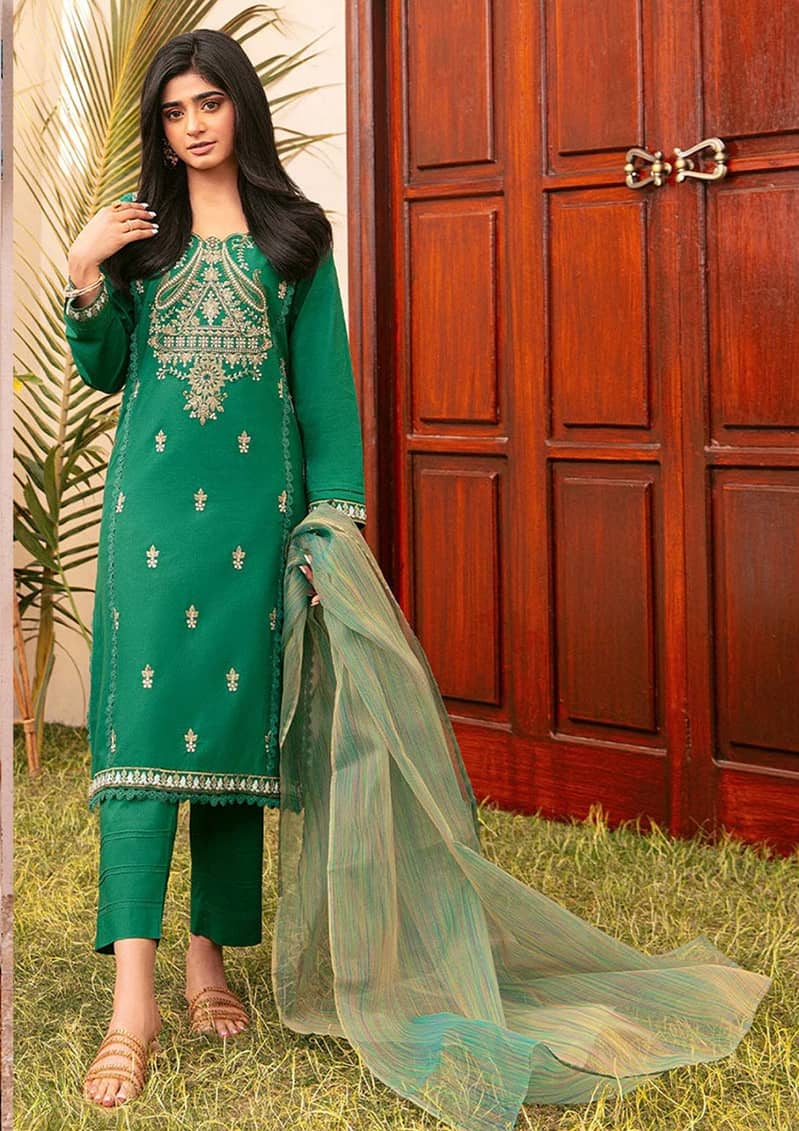 3 piece suits | unstitch suit | lawn suits | lawn collection | Embroi 0