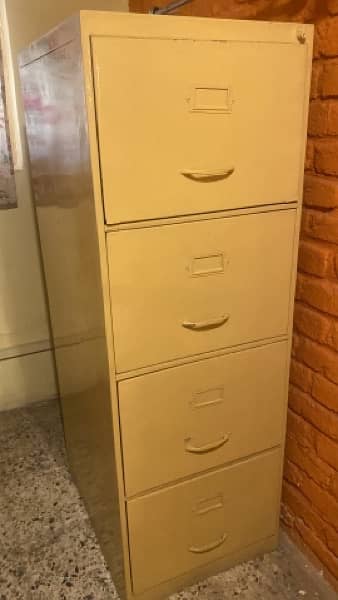two single bed two metres antique almari and file cabinet 8