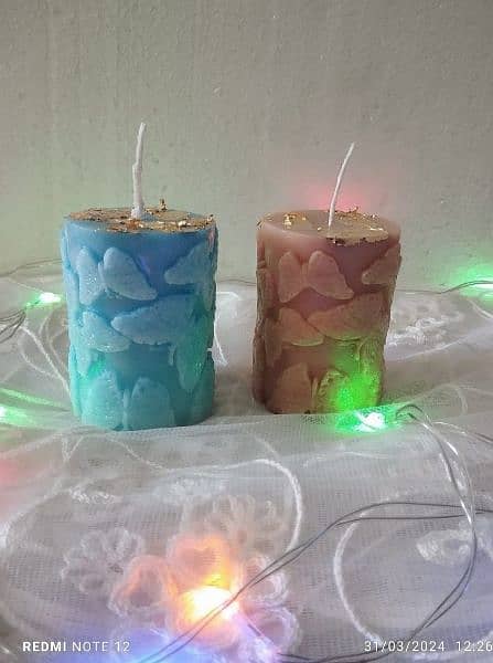 hand made oud scented candles pair 0