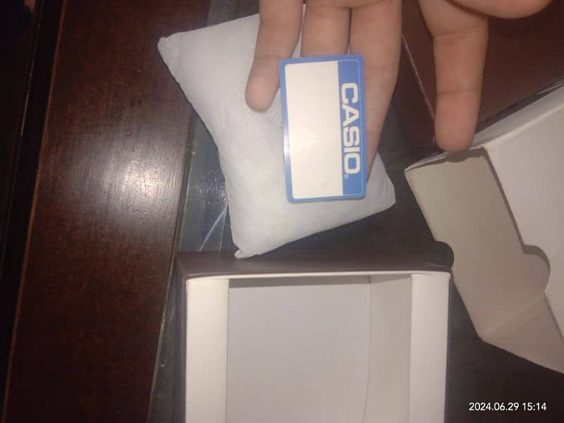 Casio gold watch with box 2