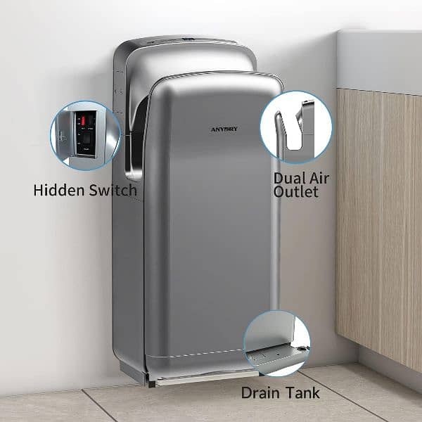 Anydry 2005H Commercial Hand Dryer, Electric Super Powerful 0