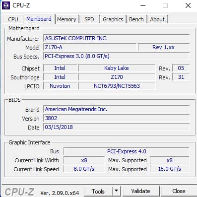 i7 7700k with Asus Z170-A 1