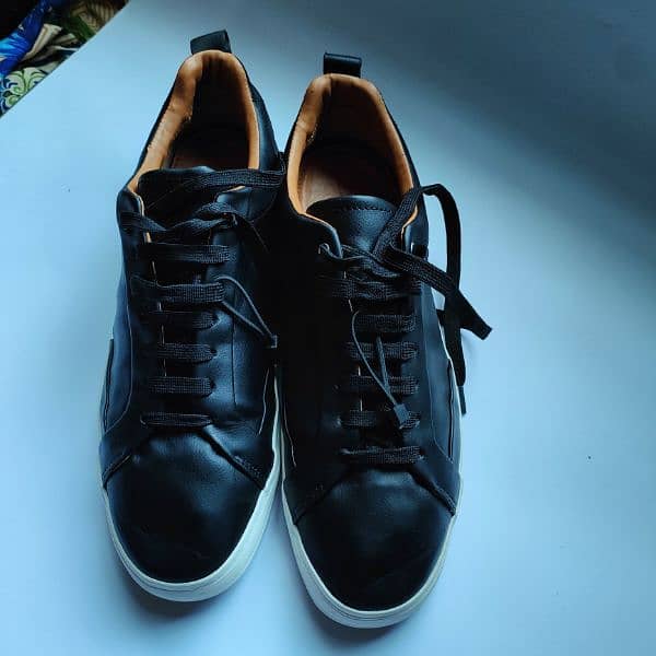 Original ZARA MEN BLACK SHOES EUR 42 | Branded Shoes 1