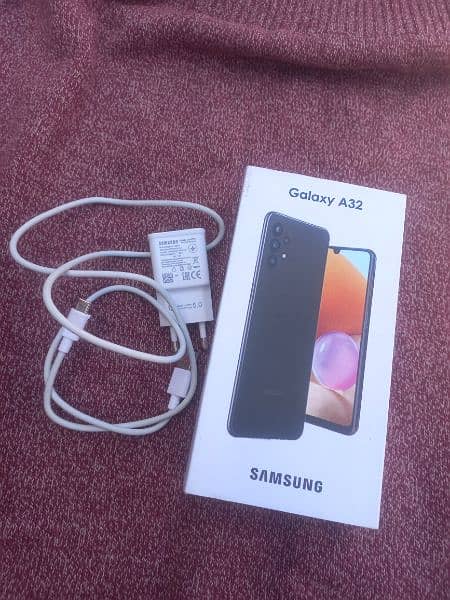Samsung a32 with box and charger 0321 7758681 1