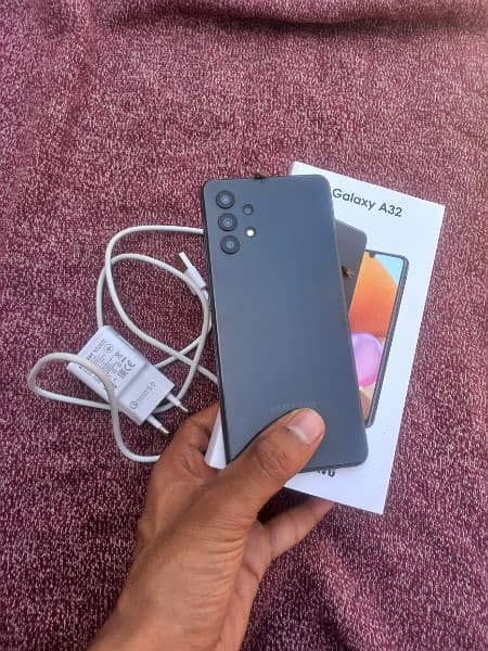 Samsung a32 with box and charger 0321 7758681 2