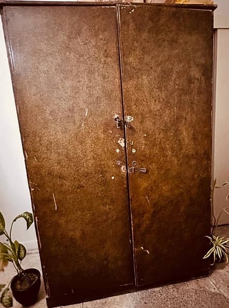Sturdy and durable, two- door wardrobe for sale at a low price 0
