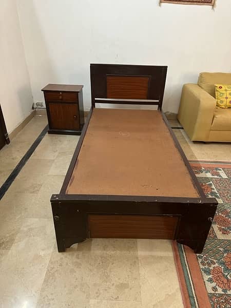 Single bed with side table 2