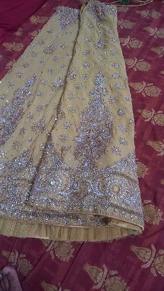 Bridal Golden  Indian design lehnga pink lehnga and red frock 2