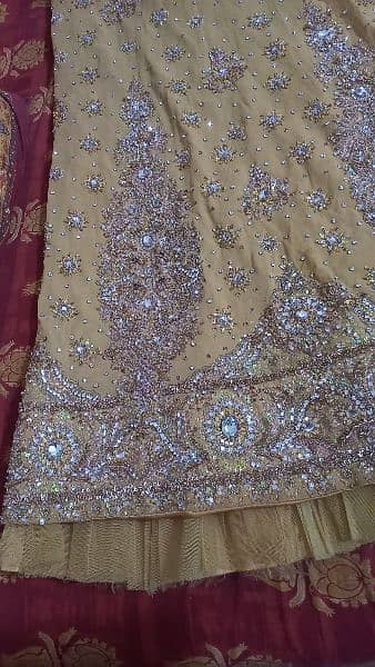 Bridal Golden  Indian design lehnga pink lehnga and red frock 3