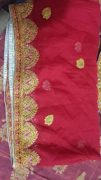 Bridal Golden  Indian design lehnga pink lehnga and red frock 7