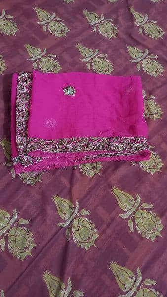 Bridal Golden  Indian design lehnga pink lehnga and red frock 10