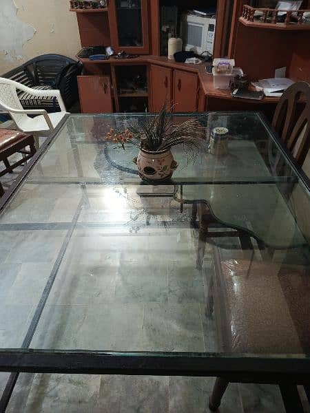 Iron Dining table with 10mm glass 3