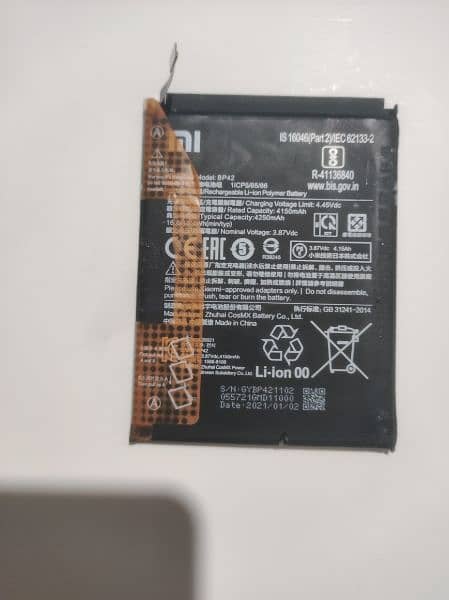 xiaomi MI 11 lite orignal battery for sale in good condition 5