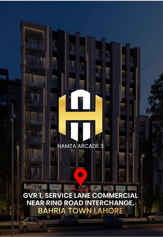 Book Your 1 Bed, Residential Apartments In HAMZA ARCHADE 11 Stories Residential And Commercial Building At Very Prime Location of Golf View Residencia, Opposite Ring Road Interchange Bahria Town Lahore 1