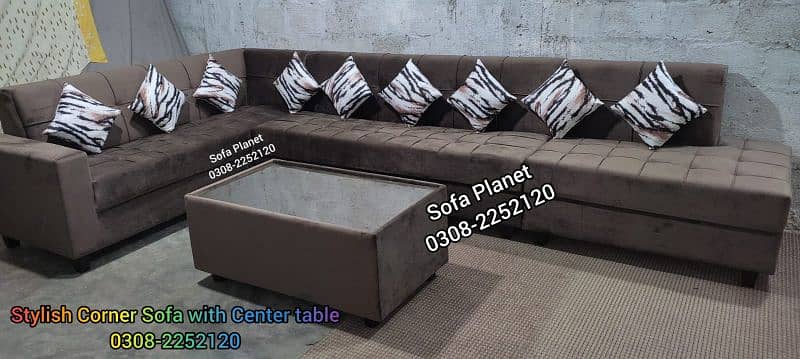 L Shape Sofa Set 5 Seater 12